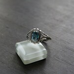 再販　モスカイヤナイト　アンティークデザインリング　SILVER925