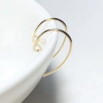 【14kgf ピアスフック】ゴールド　20×13mm　1ペア　ハンドメイド素材