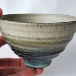 青いモダンなお茶碗（大きめ）