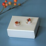 （受注制作）有田焼 陶片 x 金継ぎ ピアス イヤリング(ミルキークンザイト、マニカラン水晶)