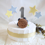 人気商品☆1歳　誕生日　バースデークレイケーキトッパー　ケーキトッパー