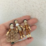mato27さま専用♪ウッデンペグドール風ミニチュアドール・ウッドビーズの人形