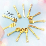 ☆新商品☆ミニチュア カトラリーセット(金色)