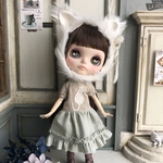1781 mint×白猫コーデ Blythe ブライス アウトフィット 洋服