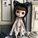 1782 猫さんロンパース ①  Blythe ブライス アウトフィット 洋服