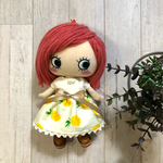 着せ替え〈単品〉ギャザーワンピースෆ̈ ハッピードール　イーマリーෆ̈ パイナップル　リボン
