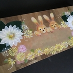こんにちは　うさぎさん　表札　２６センチ