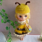MB-012-7[ミディブライス みつばちワンピ３点セット] アウトフィット Blythe outfit　よしえ屋