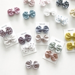funwari colorful mini ribbon clip set ＊ BABY & KIDS ＊　※ヘアゴムに無料変更可能