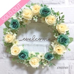 *･ﾟ爽やかローズのwelcomeリース