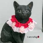 ピンクのお花シュシュ💐猫のお洒落用
