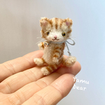 (受注制作) モールベア ミニチュア モールアート 2色モールの 茶トラ 猫 ちゃん テディベア  オビツ11 ** Tamubear