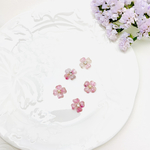 おはじきみたいな花びらのレジンピアス
