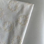 刺繍生地　白