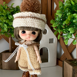  セーラーロンパース＊stodoll用（5インチぐらい）＊ベージュ