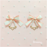 リボンとハートのgirlyピアス