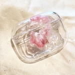 ニュアンスネイル風 airpods proケース♡天然石 ピンク