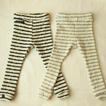 男の子女の子 ボーダーアランニットレギンス