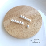 new▷asymmetry pearl 3-piece set 2ピアス /ノンホールイヤリング/ノンホールピアス ＊受注製作＊O200