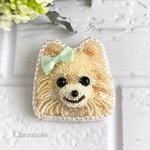 ビーズ刺繍♡ポメラニアン のブローチ