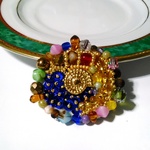 Czech Beads Reunion 2　巻き貝のビーズ刺繍ブローチ