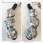 473☆ミナペルホネン☆くるみボタンのバナナクリップ☆ヘアクリップ☆ハンドメイド