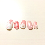 うさぎジェルネイル＊マットな質感♡