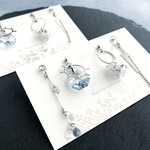 天象のセットピアス/イヤリング*シルバーver.