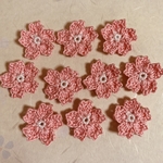 ピンク桜☆ さくら☆10枚☆お花☆モチーフ☆レース編み☆