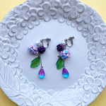 3色紫陽花☂️イヤリング/ピアス