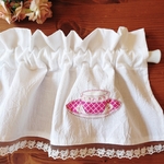 ホワイトコットン♪ティーカップアップリケ♡︎
カフェカーテン 114cm×20cm