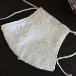綿刺繍レース フェミニンマスク 