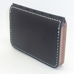 Black × Natural レザー蝶番の名刺入れ