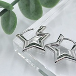 【1ペア】シルバー　スター　ピアス