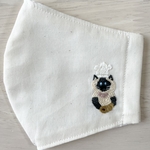 😽シャム猫ちゃんのパン屋さん手刺繍マスク🥪