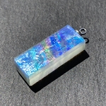  【クリスタルワールド】レトロ 窓ガラス ネックレス ダイクロ レインボー