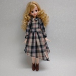 リカちゃん ブライス 服 アシンメトリーワンピース