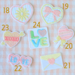 ミニワッペンステッカー2枚 (LOVE)