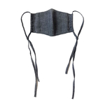 long tie simple  mask 〈gray〉【おしゃれ  ﾘﾎﾞﾝﾏｽｸ 大人 立体  ﾏｽｸｶﾊﾞｰ 　小さめ　大きめ　フィルターポケット　シンプル　デニム風　きれいめ　】 