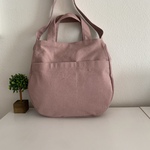 8号帆布★くすみピンク★肩掛け・手持ちどちらでもできるショルダーバッグ★2wayバッグ