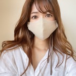 アースカラーリボンマスク（カラー：ベージュ）／紐マスク  春マスク 春色 布マスク リボンマスク ダブルガーゼ