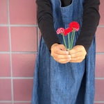 本にお花を咲かせましょ♡ カーネーションのしおり 水引 しおり ブックマーク