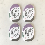 【I】Funny Face Pendant Tops
