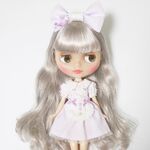 エプロンワンピース(パープル)　ブライス リカちゃん　ARomantic　