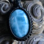 透き通る海★ラリマーマクラメペンダント lariy001