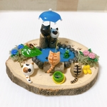 紫陽花とねこ