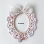 【再販】Shabby pink candy フリルレース首輪  [f-043]