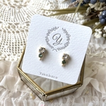 小さめ✨スワロフスキーのピアス/ノンホールピアス　エリナイト