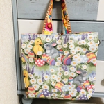 レアなUSA  レトロなうさぎとひよこのトートバッグ