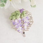 藤の花のポニーフック ＊つまみ細工＊